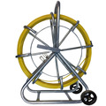 Electriduct Coated Fiberglass Duct Rodder with Cage and Wheel Stand- 500ft TL-BJT-CR12-500
